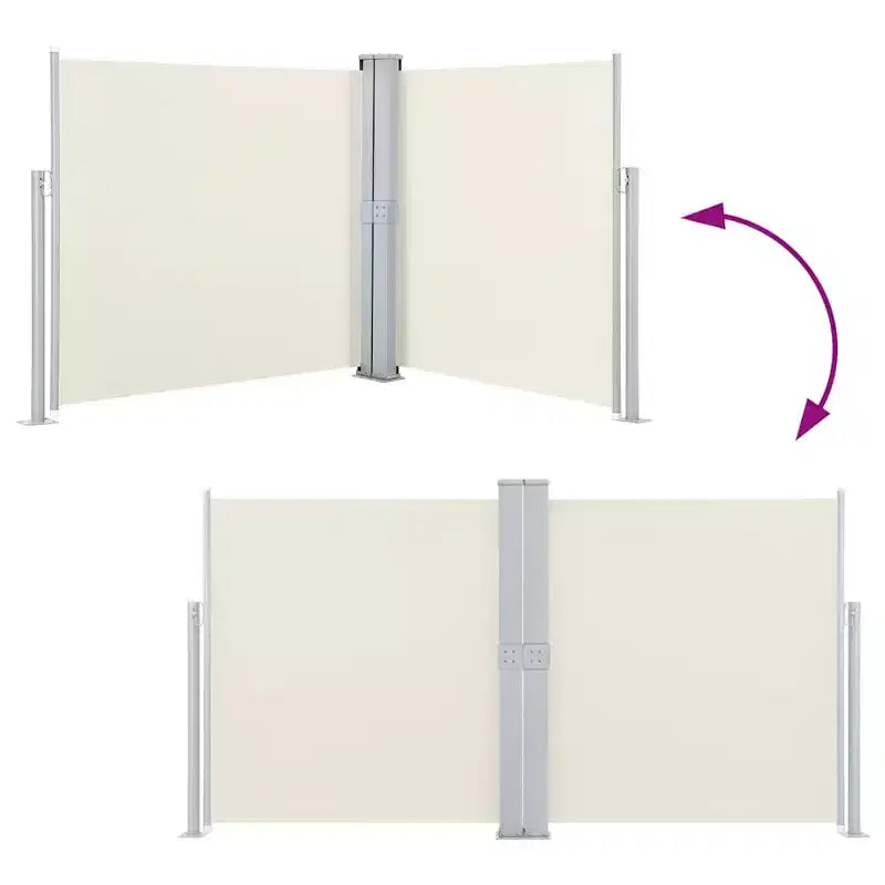 vidaXL Store latéral crème polyester avec revêtement PU 140 x 1000 cm