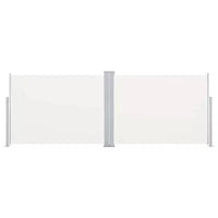 vidaXL Side Awning Cream Polyester with PU coating, Steel, Aluminum