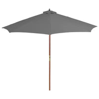 vidaXL Parasol de jardin anthracite