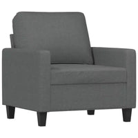 vidaXL Ensemble de canapés 4 pièces avec coussins Tissu gris foncé