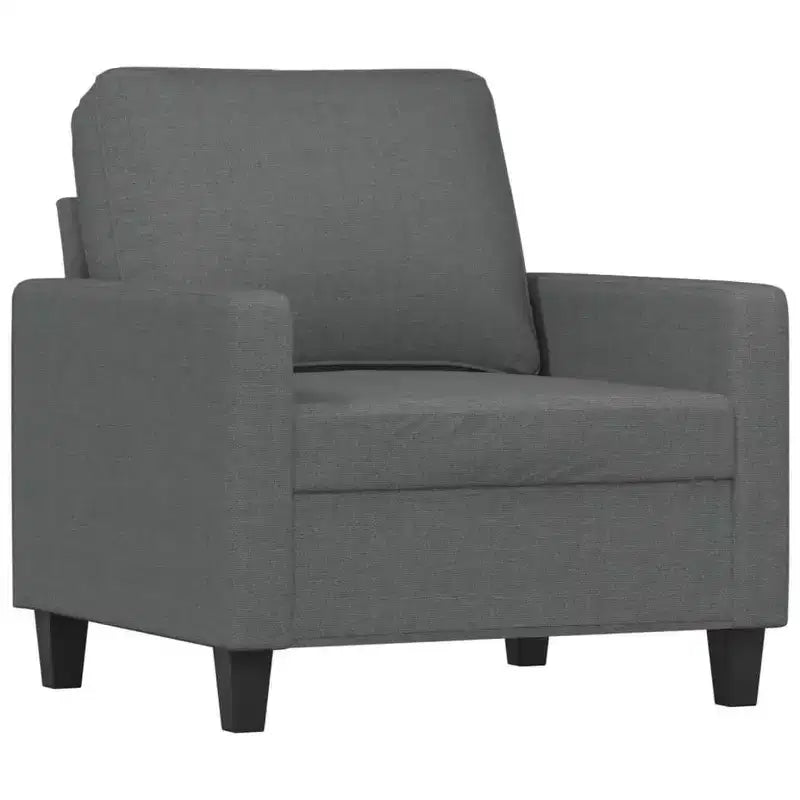 vidaXL Ensemble de canapés 4 pièces avec coussins Tissu gris foncé