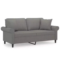 vidaXL Canapé 2 places Gris foncé Polyester Canapé 2 places