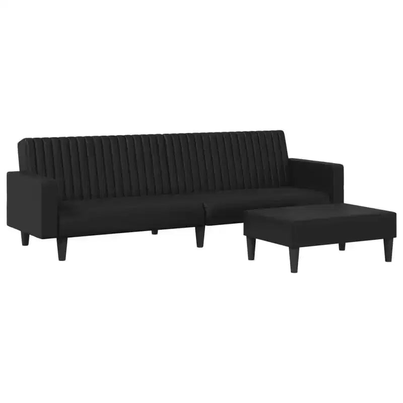 vidaXL Salon de jardin noir