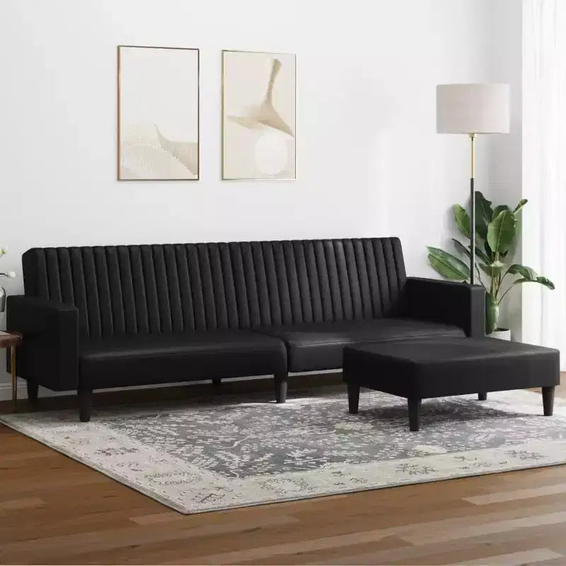 vidaXL Salon de jardin noir