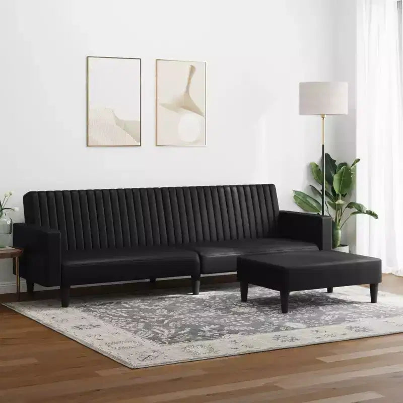 vidaXL Salon de jardin noir