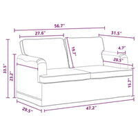 vidaXL Ensemble de canapes 2 pièces gris fonce 144 x 80 x 85 cm en tissu