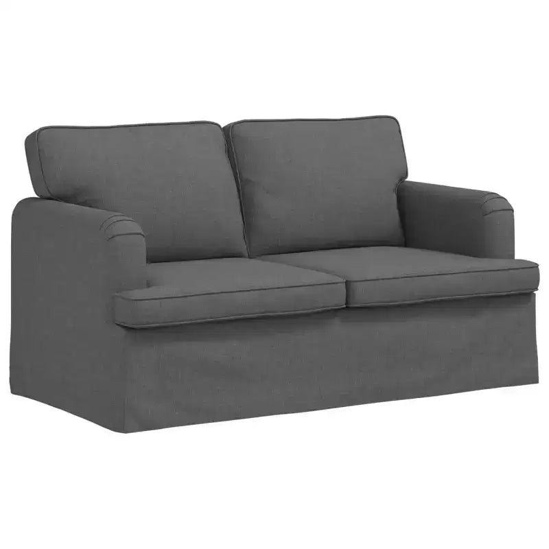 vidaXL Ensemble de canapes 2 pièces gris fonce 144 x 80 x 85 cm en tissu