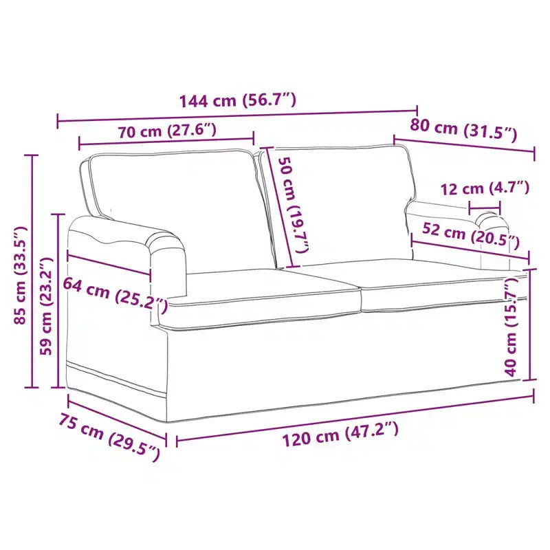 vidaXL Ensemble de canapes 2 pièces gris fonce 144 x 80 x 85 cm en tissu