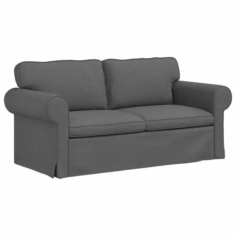 vidaXL Ensemble de canapés 2 pcs Gris foncé 175 x 82 x 80 cm Tissu