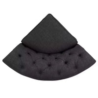 Cartia Canapé d'angle sectionnel en lin en forme de L - gris foncé - iNSPIREQ