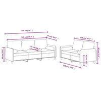 vidaXL Sofa Set Dark Grey Velvet (100% polyester), metal, textilene, plywood