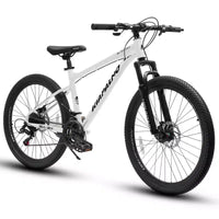Vélo de montagne GDFStudio Trailcrest tout-terrain 26 pouces à suspension avant et 21 vitesses