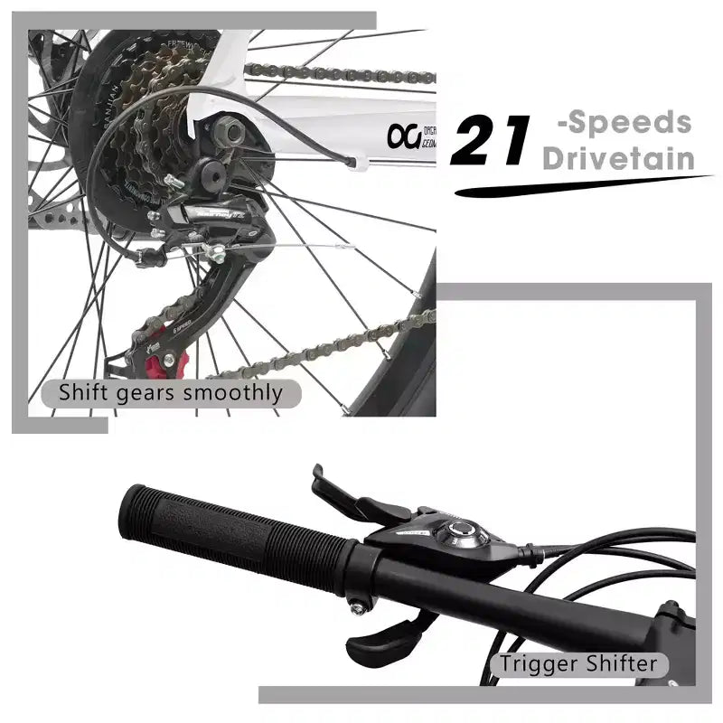 Vélo tout terrain GDFStudio Trailcrest 26 pouces tous terrains 21 vitesses à suspension avant