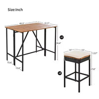 ModernLuxe Ensemble de Salle à Manger d'Extérieur Hauteur Bar 5/10 Pièces, Table Pliante en Bois d'Acacia et Tabourets Rembourrés, Salon de Jardin/Bistro Tout Temps, Marron