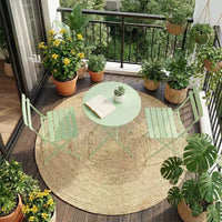 Ensemble bistro de terrasse en métal 3 pièces, kit pliant 2 chaises et table, mobilier d'extérieur prêt à l'emploi pour petits espaces