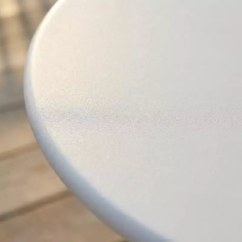 Ensemble bistro de terrasse pliant 3 pièces, ensemble table et chaises en métal d'extérieur, mobilier de balcon peu encombrant, résistant aux intempéries, Blanc