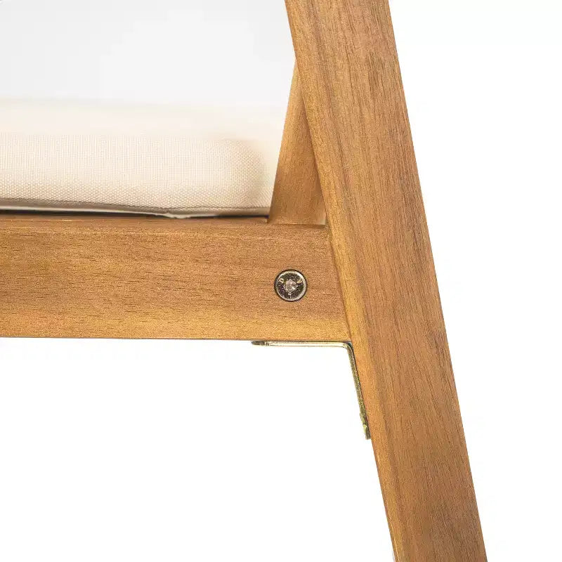 ModernLuxe Ensembles de salle à manger d'extérieur, ensemble de bistrot de patio 5 pièces en bois d'acacia, ensemble de conversation avec fauteuils d'appoint