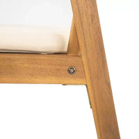 ModernLuxe Ensembles de salle à manger d'extérieur, ensemble de bistrot de patio 5 pièces en bois d'acacia, ensemble de conversation avec fauteuils d'appoint
