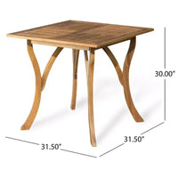 ModernLuxe Ensembles de salle à manger d'extérieur, ensemble de bistrot de patio 5 pièces en bois d'acacia, ensemble de conversation avec fauteuils d'appoint