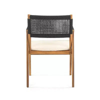 ModernLuxe Ensembles de salle à manger d'extérieur, ensemble de bistrot de patio 5 pièces en bois d'acacia, ensemble de conversation avec fauteuils d'appoint
