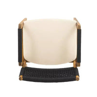 ModernLuxe Ensembles de salle à manger d'extérieur, ensemble de bistrot de patio 5 pièces en bois d'acacia, ensemble de conversation avec fauteuils d'appoint