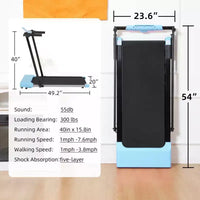 Tapis roulant pliable NAYSAYE, équipement d'exercice multifonctionnel pour la marche et la course, bleu, 49.2*23.6*42.9