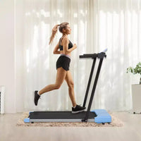 Tapis roulant pliable NAYSAYE, équipement d'exercice multifonctionnel pour la marche et la course, bleu, 49.2*23.6*42.9