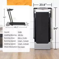 Tapis Roulant Pliable NAYSAYE, Équipement d'Exercice Multifonctionnel pour la Marche et la Course, Gris, 49.2*23.6*42.9