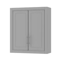Meuble de Rangement Mural de Salle de Bain Double Porte au-dessus des Toilettes avec Étagères Réglables Organisateur Mural pour Salle de Bain, Cuisine, Buanderie, Chambre