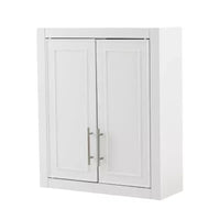 Meuble de Rangement Mural de Salle de Bain Double Porte au-dessus des Toilettes avec Étagères Réglables Organisateur Mural pour Salle de Bain, Cuisine, Buanderie, Chambre