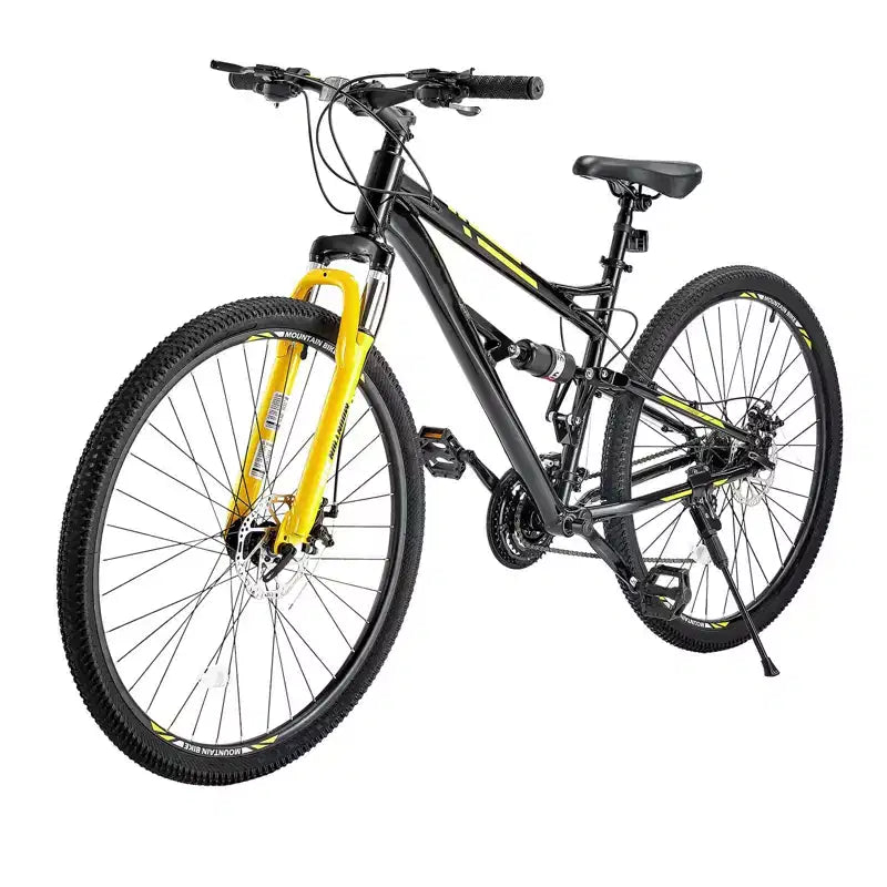VTT NAYSAYE 29 pouces 24 vitesses, suspension avant, freins à disque double pour l'aventure tout-terrain, noir, 57,87*9,45*30,91