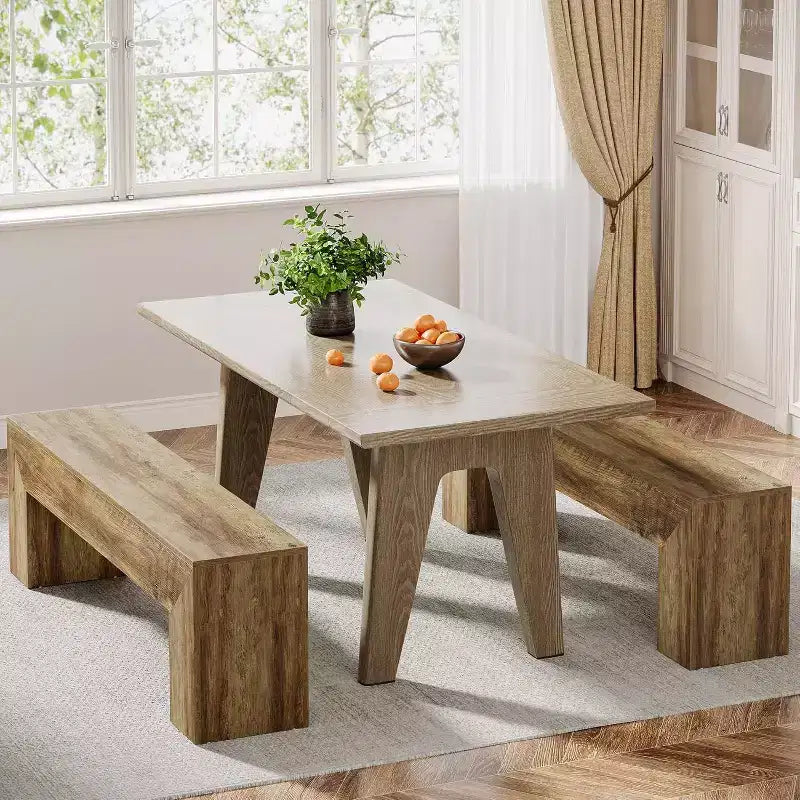 Banc d'entrée en bois Lantine 47'', banc d'entrée farmhouse avec rangement pour salon, chambre, couloir, montage facile, chêne brun