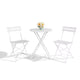 Space-Saving 3-Piece Steel Patio Bistro Set - Folding Table & 2 Chairs, Superior Frame, Weather Resistant, No Assembly, Portable for Garden, Balcony