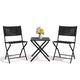 NAYSAYE Ensemble bistro de patio pliant - Acier résistant à la rouille, mobilier d'extérieur gain de place pour jardin et balcon, 18,1*18,1*19,5