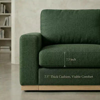 Dyonery 42 Fauteuil Accent pour Salon, Fauteuil Inclinable Large Surdimensionné, Fauteuil en Tissu Chenille, Cadre en Bois Massif, Coussins à Ressorts, Assemblage Facile
