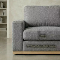 Dyonery 42 Fauteuil Accent pour Salon, Fauteuil Inclinable Large Surdimensionné, Fauteuil en Tissu Chenille, Cadre en Bois Massif, Coussins à Ressorts, Assemblage Facile
