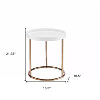 Table d'appoint ronde en cuivre 22