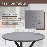 Ensemble bistro de patio d'extérieur 3 pièces - Petit mobilier de conversation en tissu Textilene pour pelouse, jardin, balcon