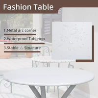 Ensemble bistro de patio d'extérieur 3 pièces - Petit mobilier de conversation en tissu Textilene pour pelouse, jardin, balcon