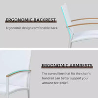 Ensemble bistro de patio d'extérieur 3 pièces - Petit mobilier de conversation en tissu Textilene pour pelouse, jardin, balcon