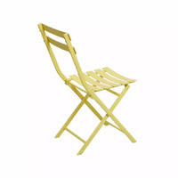 MAYEERTY Ensemble bistrot de patio pliable blanc 3 pièces, table et chaises rondes