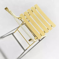 MAYEERTY Ensemble bistrot de patio pliable blanc 3 pièces, table et chaises rondes