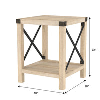 Table d'appoint Middlebrook Kujawa 18 pouces avec pieds en X