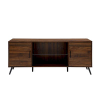 Meuble TV à 2 portes de 60 pouces de style moderne du milieu du siècle Middlebrook