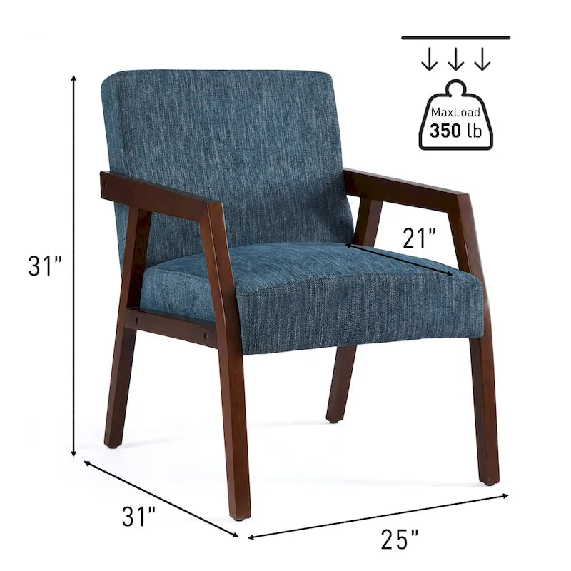 Fauteuil Mid-Century de 27,9 po