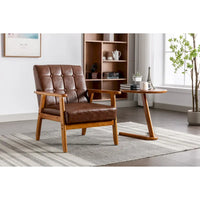 Fauteuil d'appoint capitonné 28,74 avec cadre en bois massif