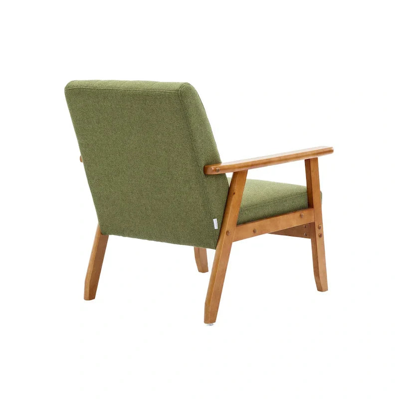 Fauteuil d'appoint capitonné 28,74 pouces avec structure en bois massif