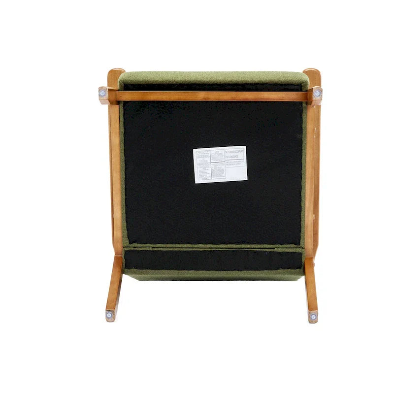 Fauteuil d'appoint capitonné 28,74 pouces avec structure en bois massif