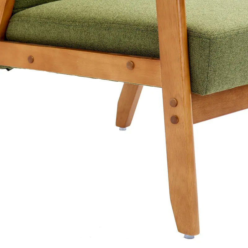 Fauteuil d'appoint capitonné 28,74 pouces avec structure en bois massif