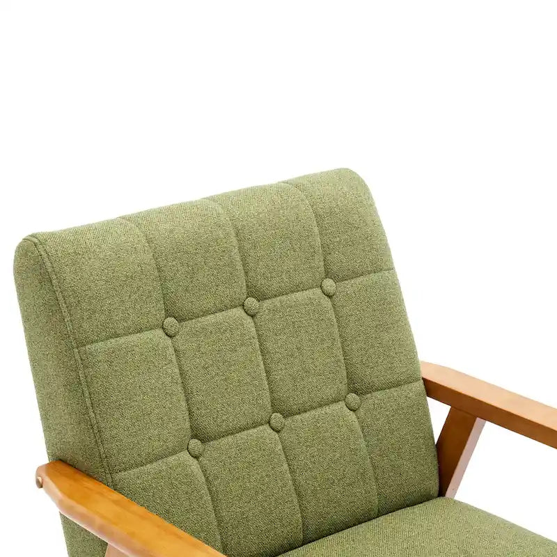 Fauteuil d'appoint capitonné 28,74 pouces avec structure en bois massif